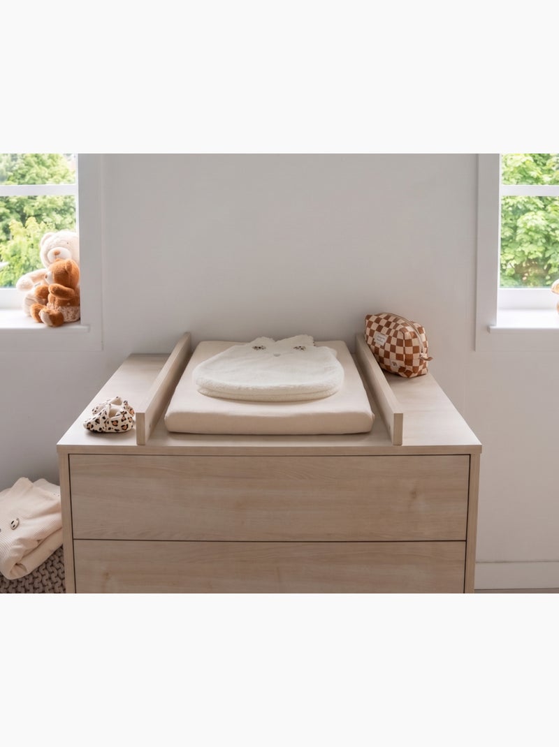 Commode à langer 3 tiroirs sur pieds - décor bois hêtre cendré - SAUTHON Beige - Kiabi