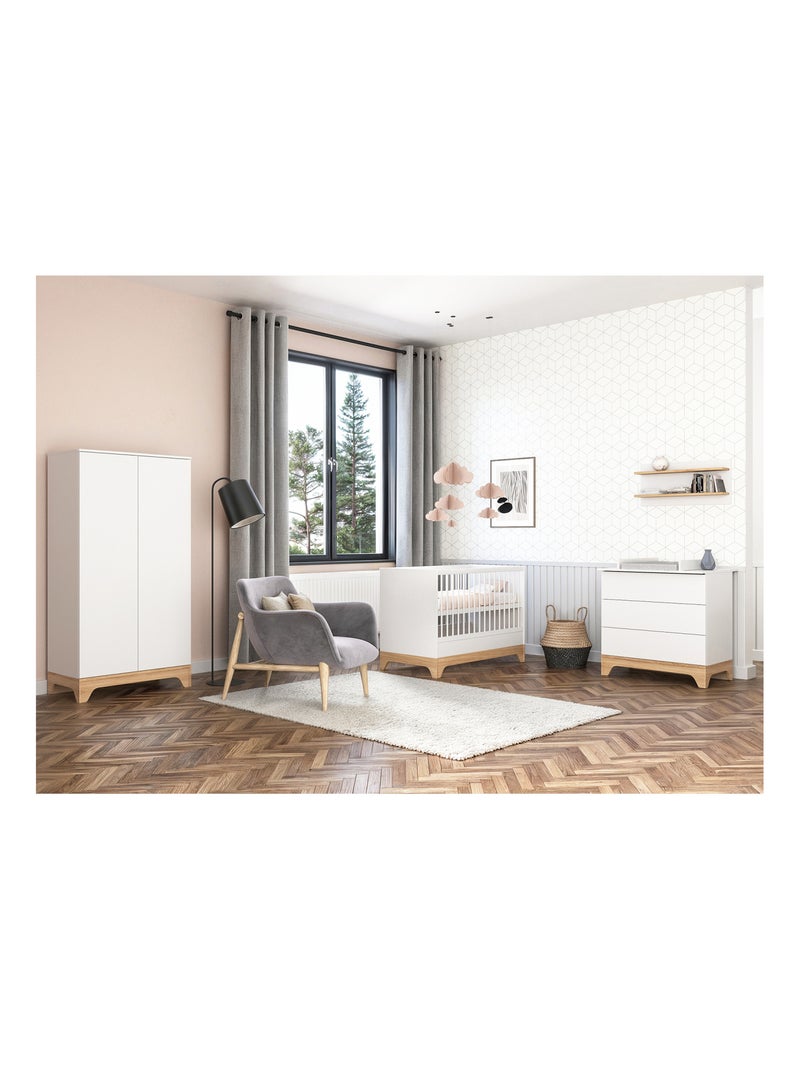 Commode à Langer avec Plan à Langer Amovible - LUMINA Blanc - Kiabi