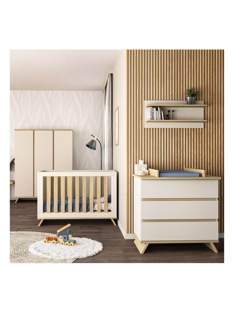 Commode à Langer avec Plan à Langer Amovible - SIENNA Blanc cassé - Kiabi