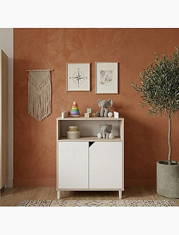 Commode à langer bébé en bois - BABYPRICE