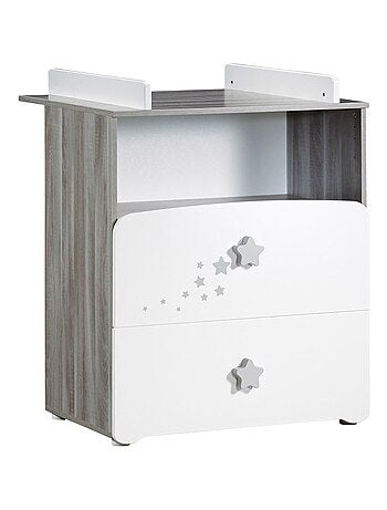 Commode à langer et 1 niche en bois - BABYPRICE