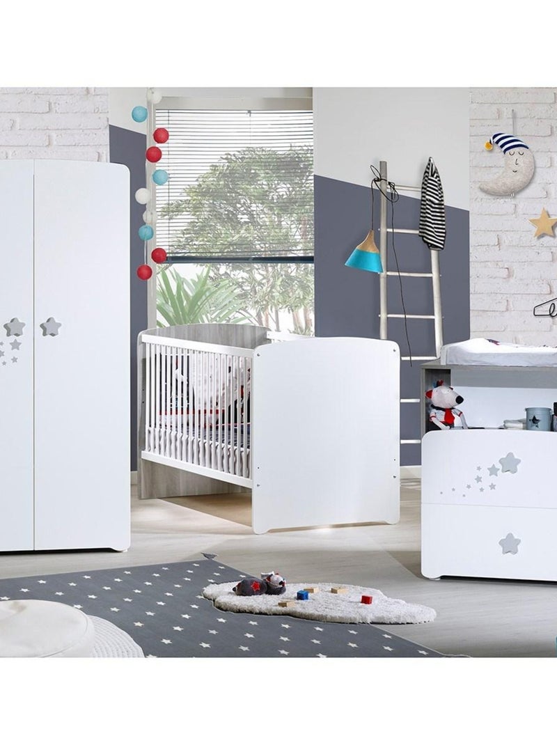 Commode à langer et 1 niche en bois - BABYPRICE Blanc - Kiabi