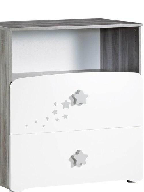 Commode à langer et 1 niche en bois blanc - BABYPRICE - Kiabi