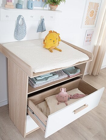 Commode à langer évolutive 2 tiroirs 1 niche 'Roba Cabane'