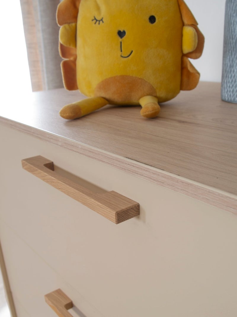 Commode à langer évolutive 3 tiroirs 3 niches 'Jil' ROBA Beige coquille - Kiabi