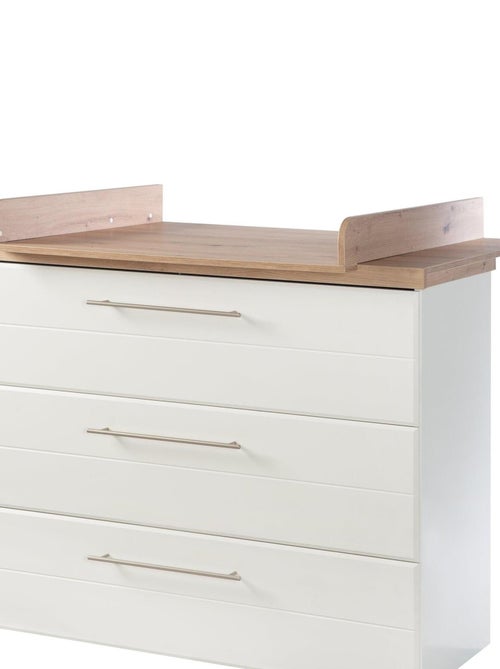 Commode à langer évolutive 3 tiroirs en bois effet chêne - ROBA 'Nele' - Kiabi Commode à langer évolutive 3 tiroirs en bois effet chêne - ROBA 'Nele' - Kiabi