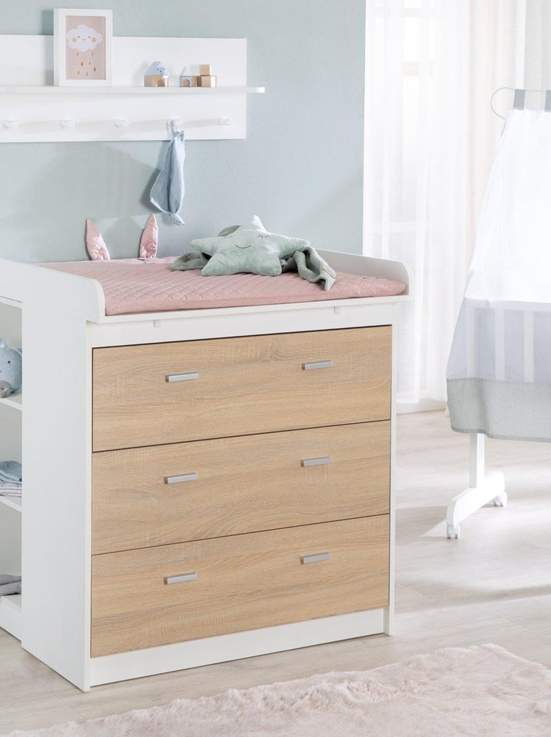 Commode à langer évolutive 3 tiroirs 'gabriella' roba Blanc Marron - Kiabi