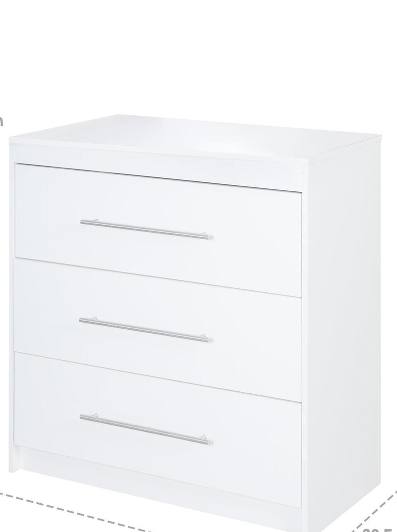 Commode à langer évolutive 3 tiroirs 'Maren' ROBA Blanc Blanc - Kiabi