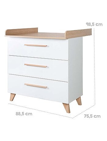 Commode à langer évolutive 3 tiroirs 'Roba Leon'