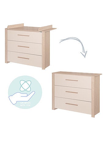 Commode à langer évolutive 3 tiroirs 'Roba Momo'