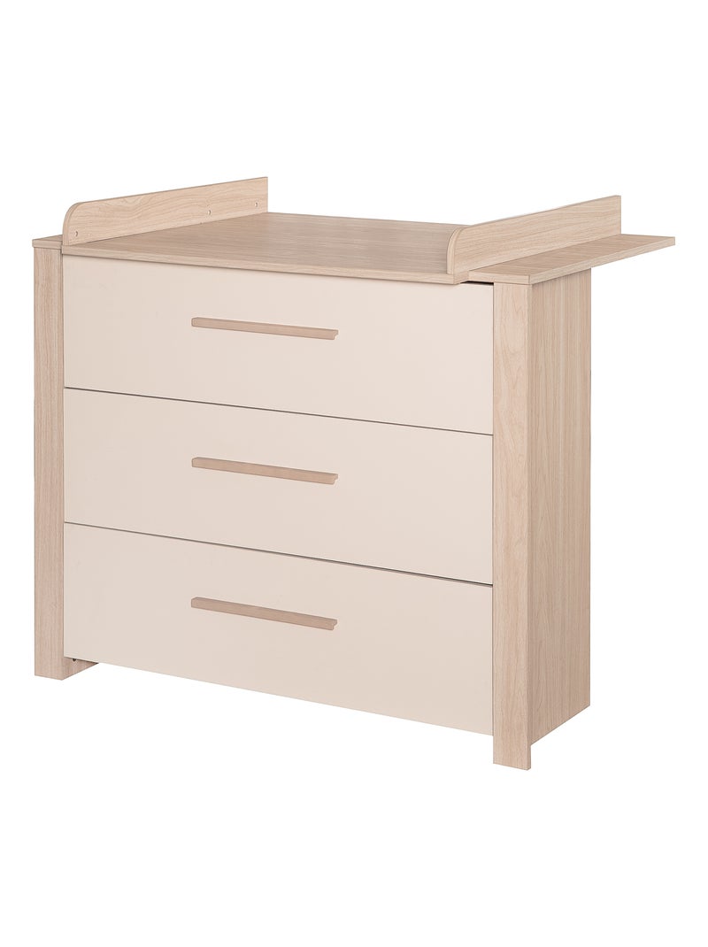 Commode à langer évolutive 3 tiroirs 'Roba Momo' Beige coquille - Kiabi