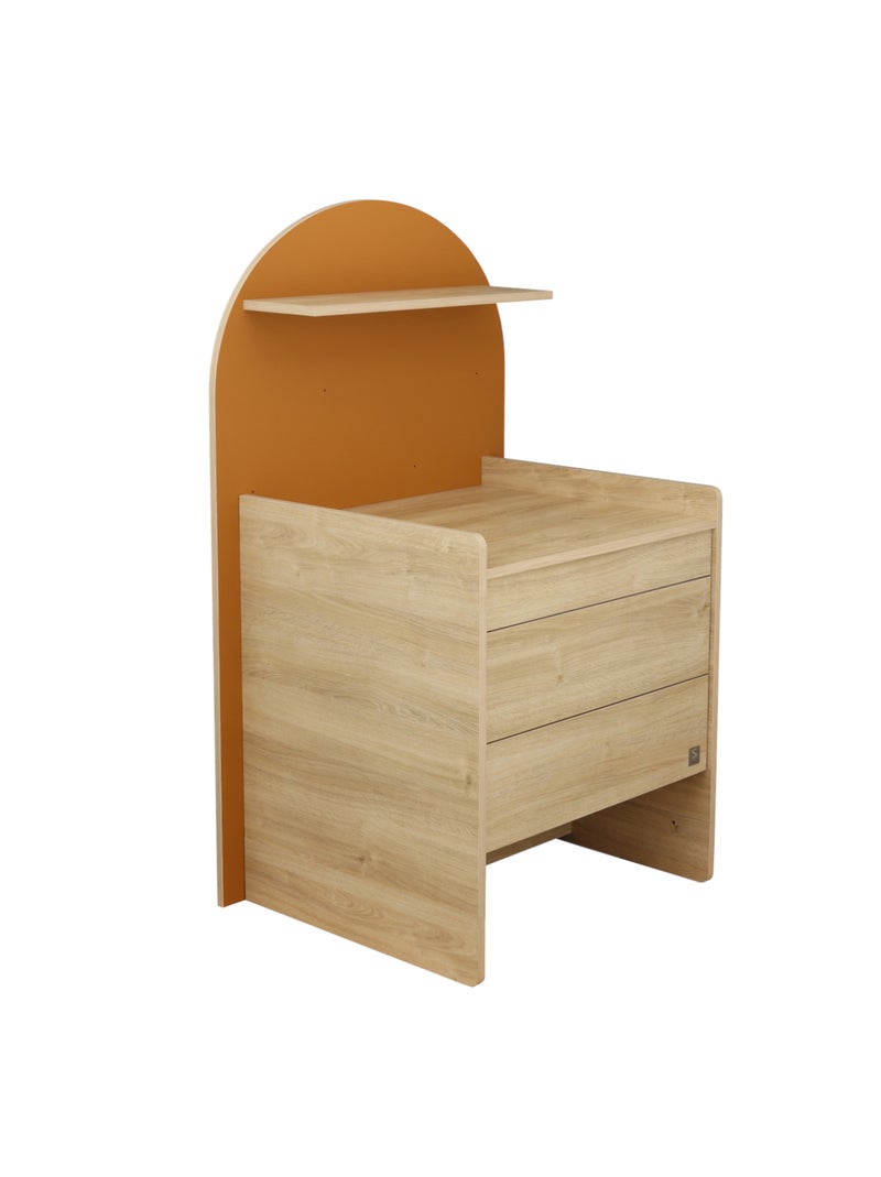 Commode à langer évolutive en bureau - forme arche - SAUTHON Marron caramel - Kiabi