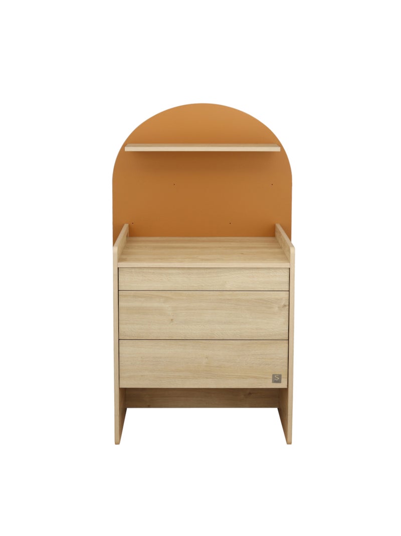 Commode à langer évolutive en bureau - forme arche - SAUTHON Marron caramel - Kiabi