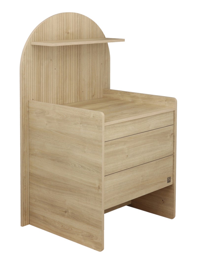Commode à langer évolutive en bureau -  forme arche - SAUTHON Marron - Kiabi
