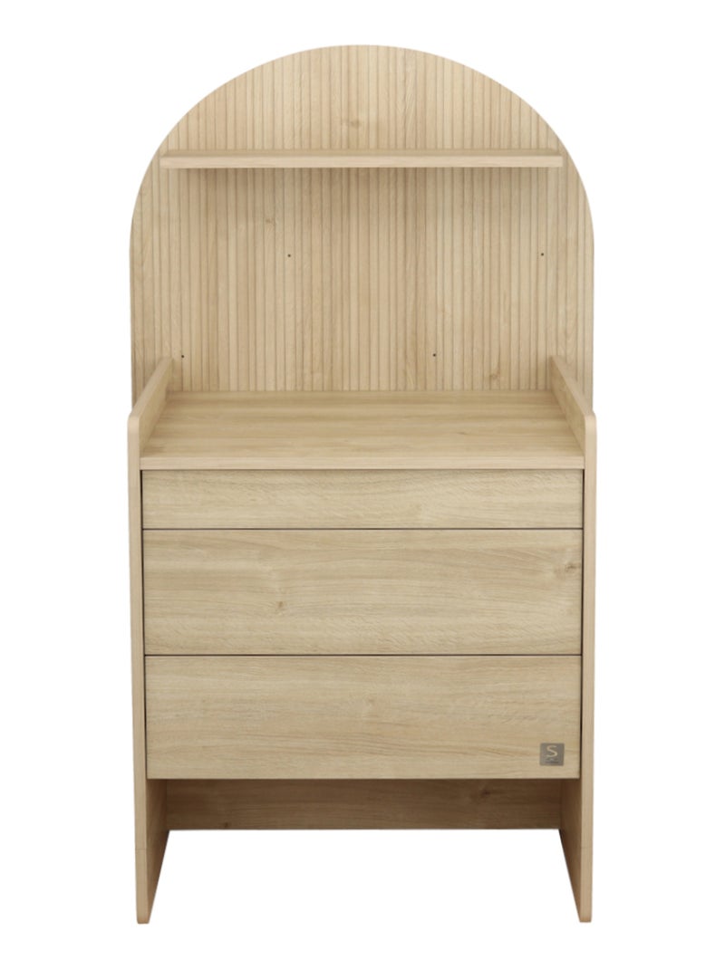 Commode à langer évolutive en bureau -  forme arche - SAUTHON Marron - Kiabi