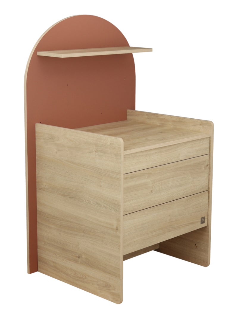 Commode à langer évolutive en bureau - forme arche - SAUTHON Rouge - Kiabi