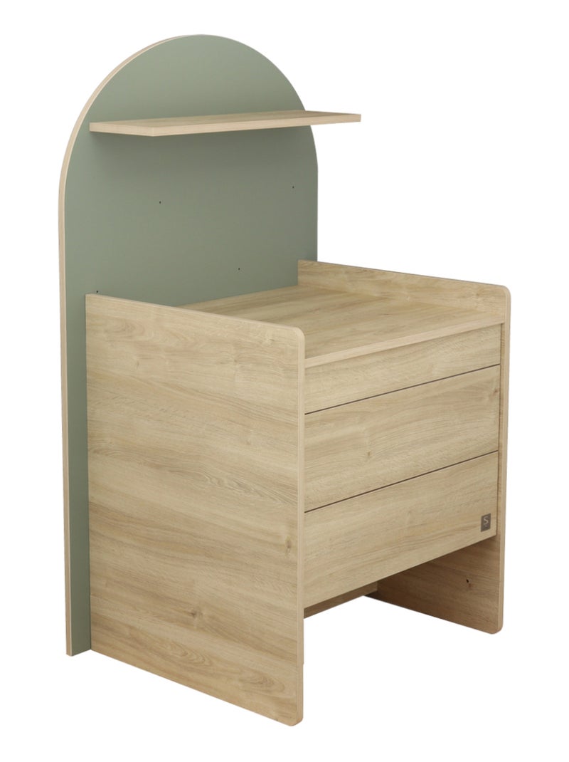 Commode à langer évolutive en bureau - forme arche - SAUTHON Vert - Kiabi