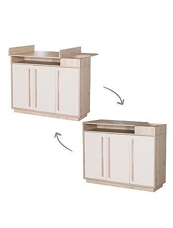 Commode à langer minimaliste avec rangements Elva Roba