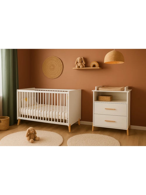 Commode à langer sur pieds en bois - BABYPRICE - Kiabi