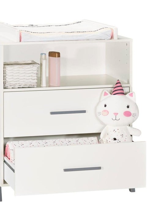 Commode à langer sur pieds en bois blanc - BABYPRICE - Kiabi