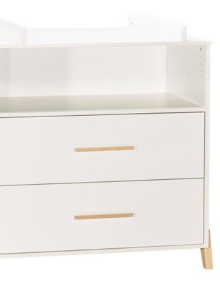 Commode à langer sur pieds en bois blanc - BABYPRICE