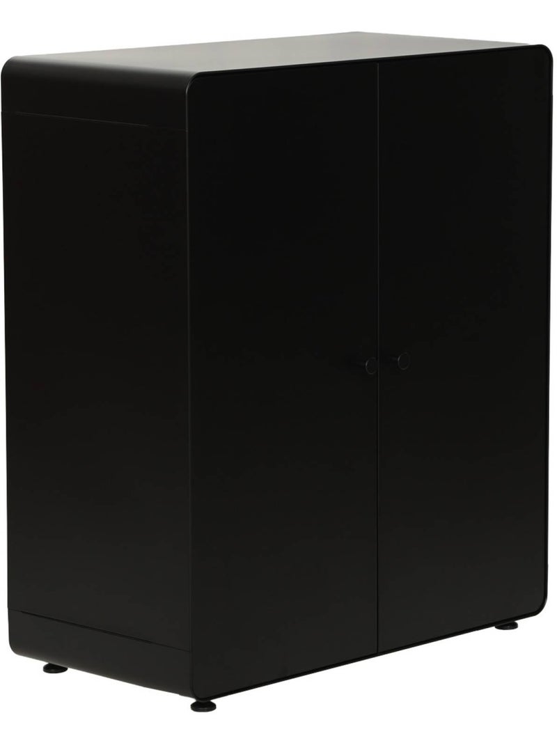 Commode armoire métal 2 portes tribeca Noir - Kiabi