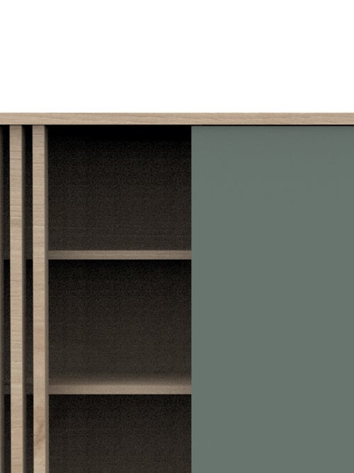 Commode avec plan à langer 1 porte colorée et 3 niches avec claustra - SAUTHON - Kiabi