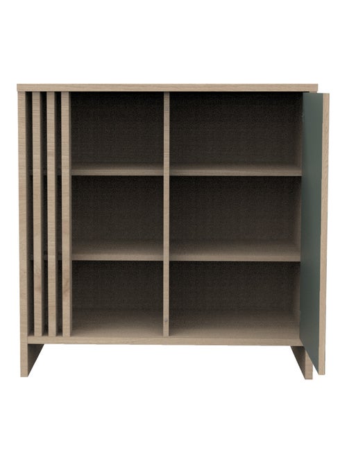 Commode avec plan à langer 1 porte colorée et 3 niches avec claustra - SAUTHON - Kiabi