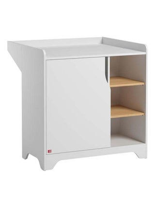 Commode avec plan à langer Leaf blanc/bois