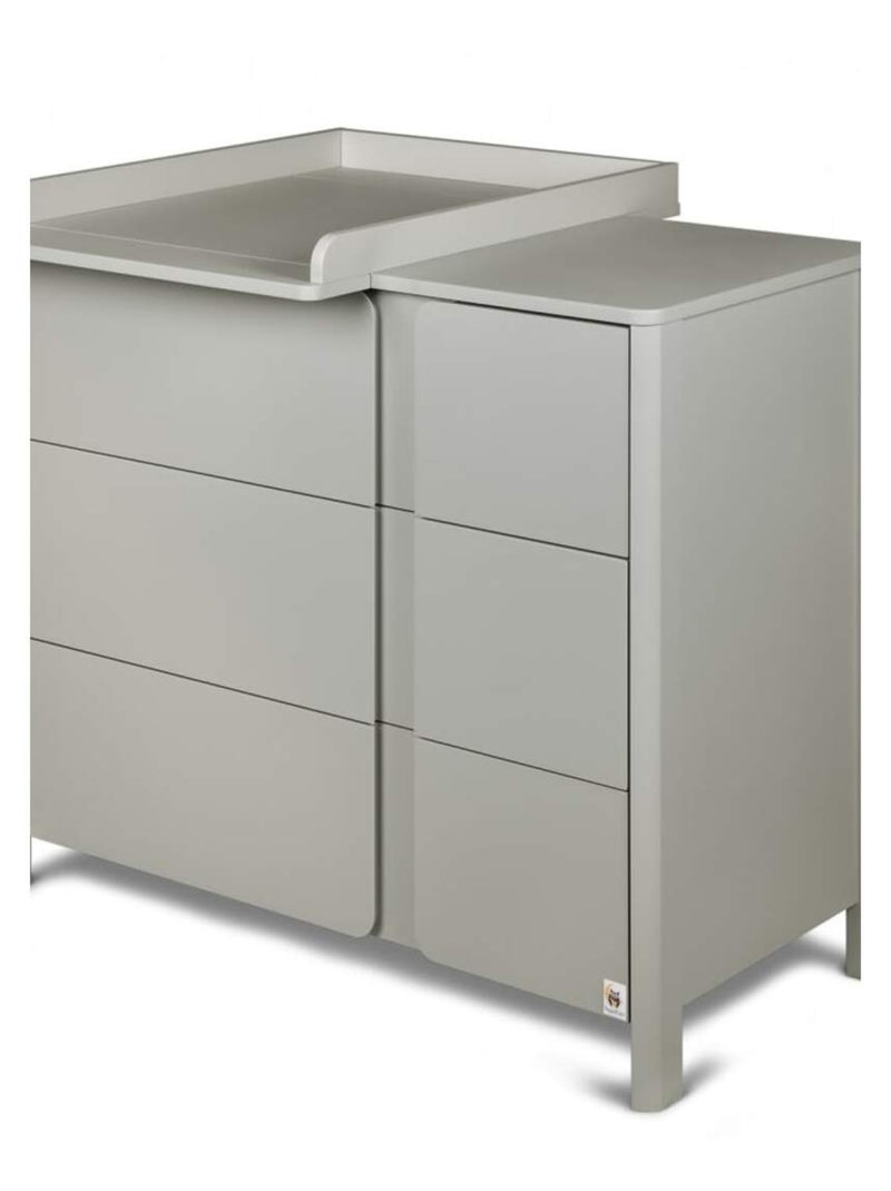 Commode avec plan à langer YappyClassic Gris clair - Kiabi
