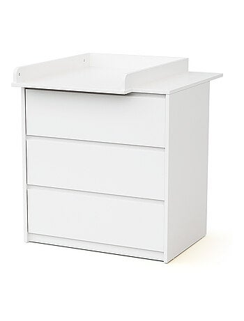 Commode bébé 3 tiroirs bois avec plan à langer 50 cm UNO