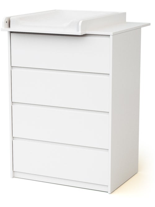 Commode bébé 4 tiroirs en bois avec plan à langer en bois 50 cm UNO - Kiabi