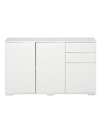 Commode buffet 2 tiroirs 3 portes 117 x 36 x 74 cm