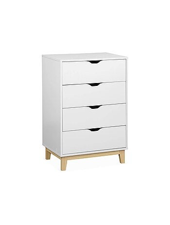 Commode décor bois 4 tiroirs Floki