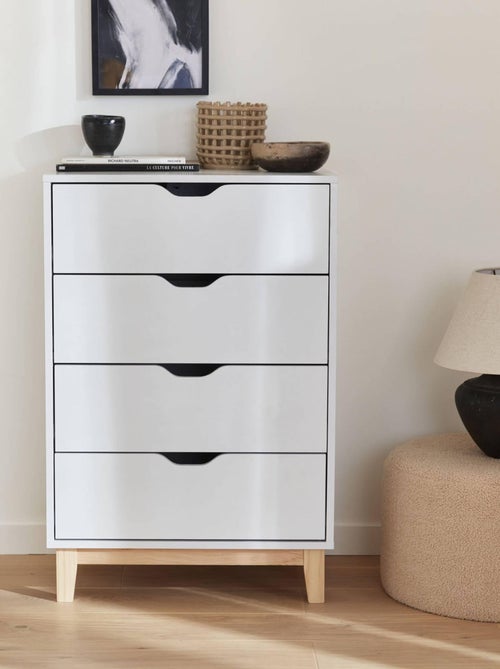 Commode décor bois 4 tiroirs Floki - Kiabi