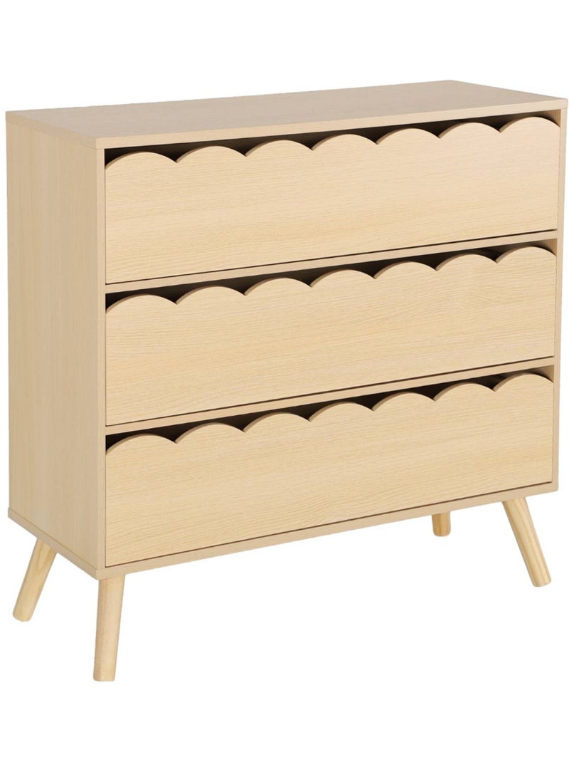 Commode enfant décor bois 3 tiroirs Azur Marron - Kiabi