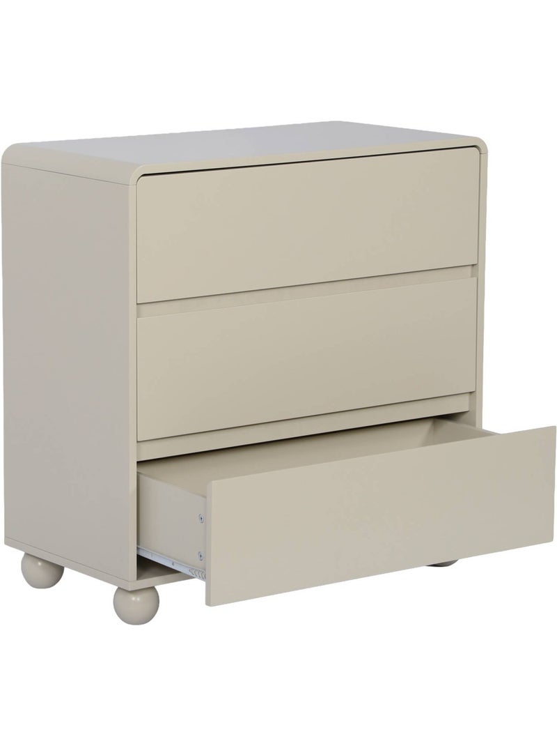 Commode enfant décor bois laqué 3 tiroirs noushka Beige - Kiabi