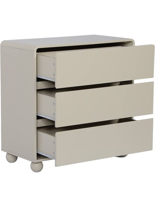 Commode enfant décor bois laqué 3 tiroirs noushka - Kiabi Commode enfant décor bois laqué 3 tiroirs noushka - Kiabi