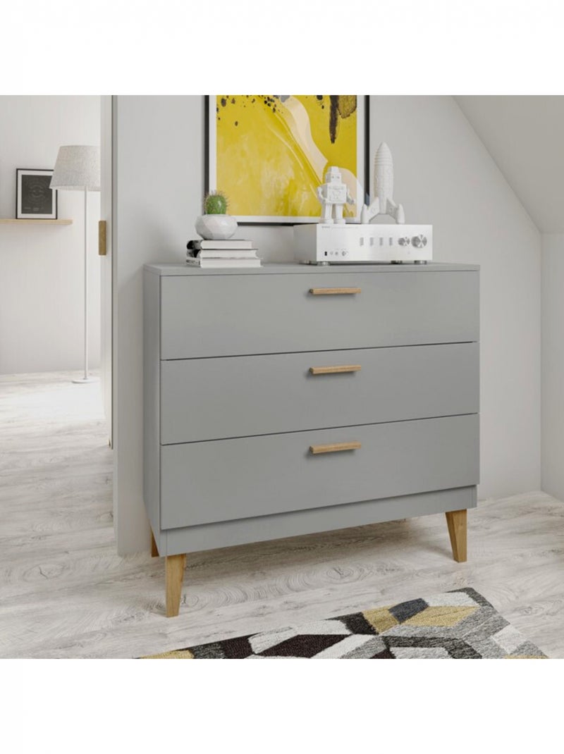Commode Enfant style scandinave Gris - Kiabi