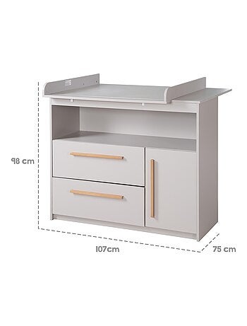 Commode évolutive avec plan à langer amovible 'Lea' ROBA