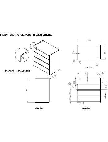 Commode kiddy avec plan à langer