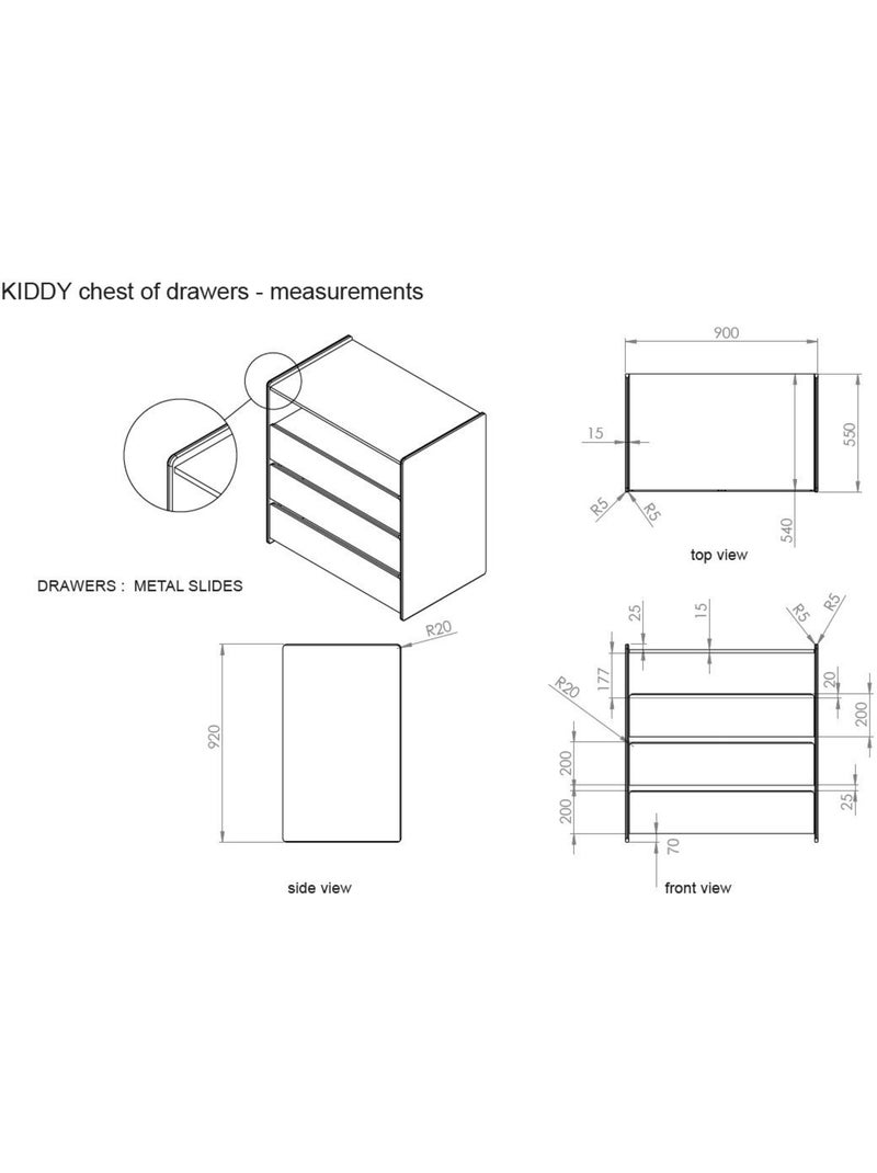 Commode kiddy avec plan à langer Marron - Kiabi