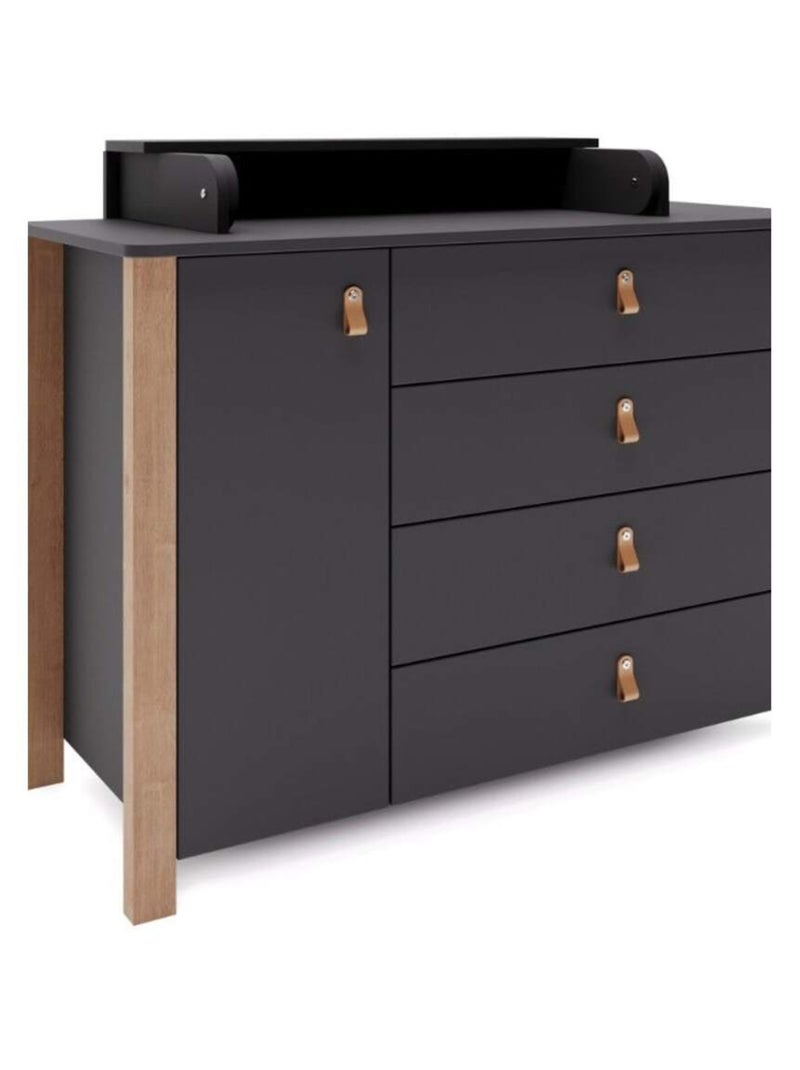 Commode large 120cm avec plan à langer YappyÉtude gris anthracite - Kiabi