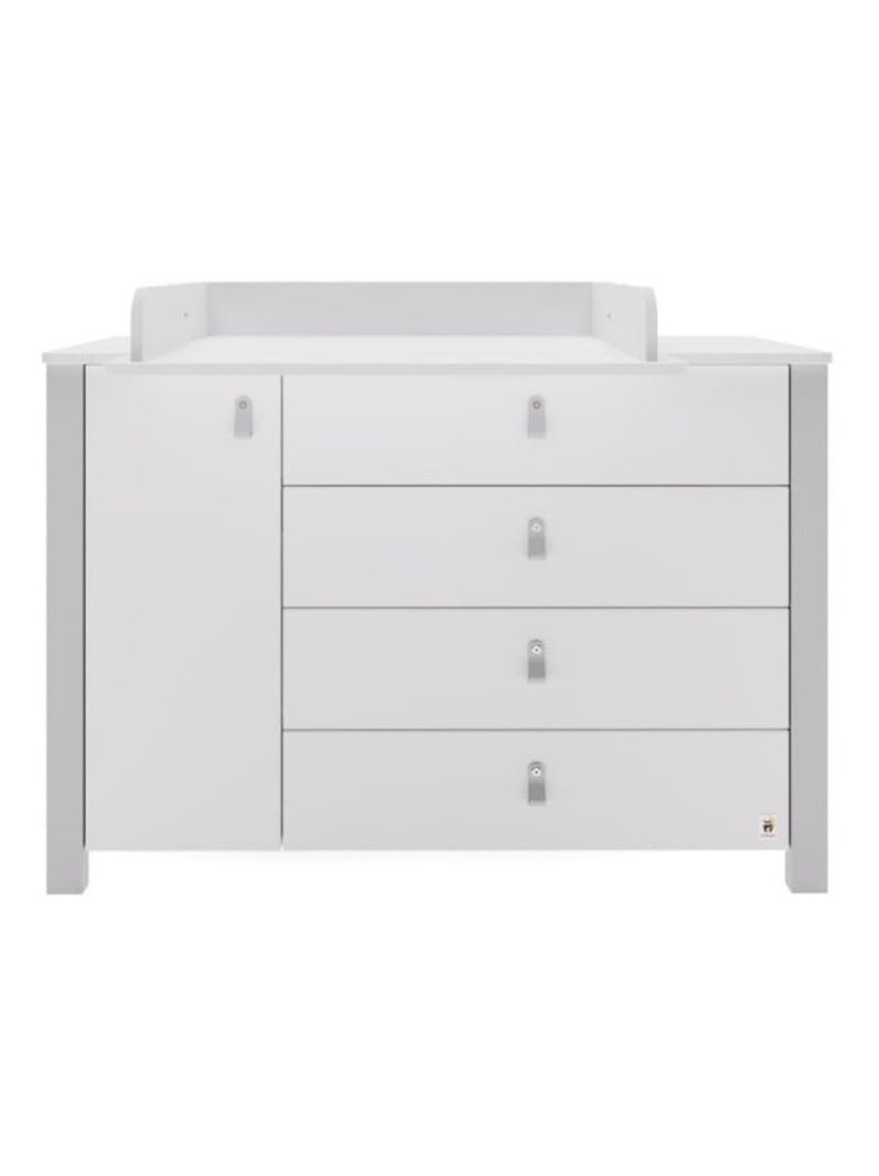 Commode large 120cm avec plan à langer YappyÉtude Gris clair - Kiabi
