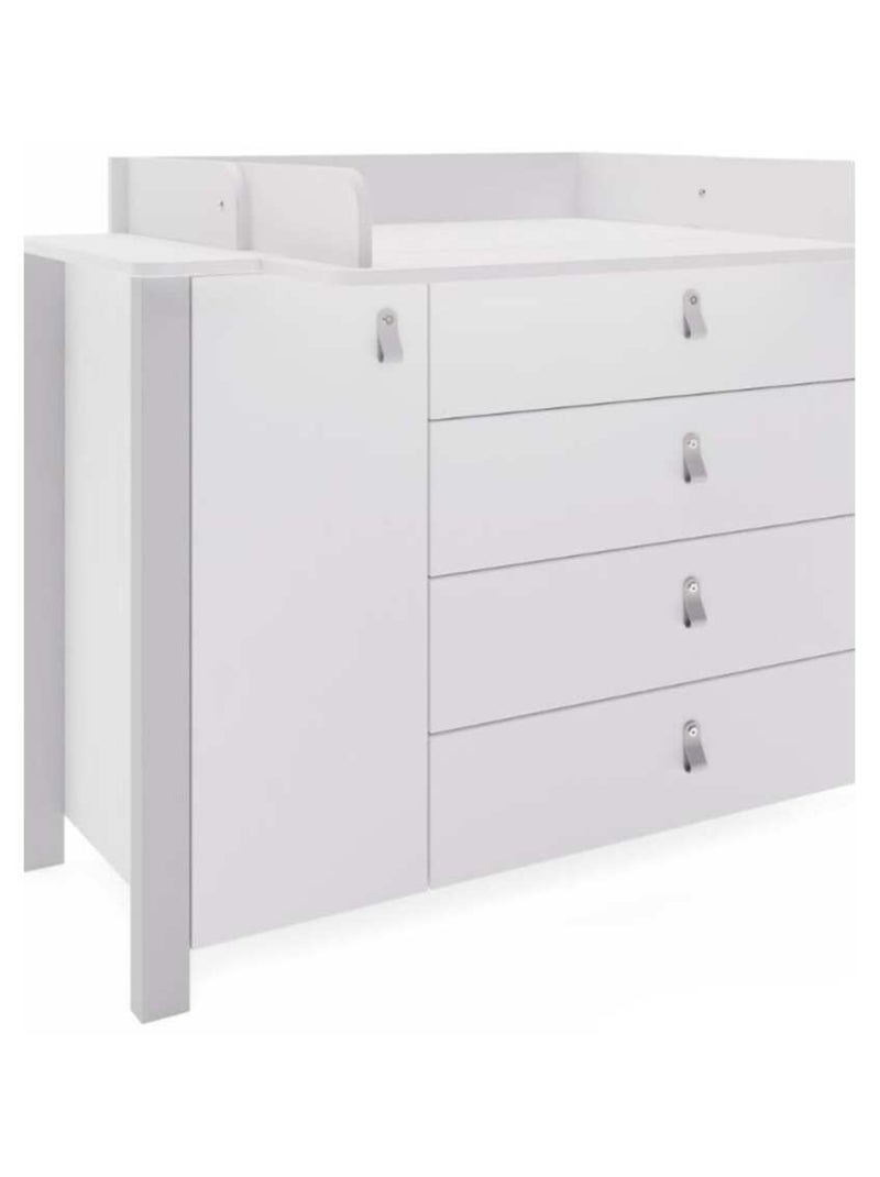 Commode large 120cm avec plan à langer YappyÉtude Gris clair - Kiabi