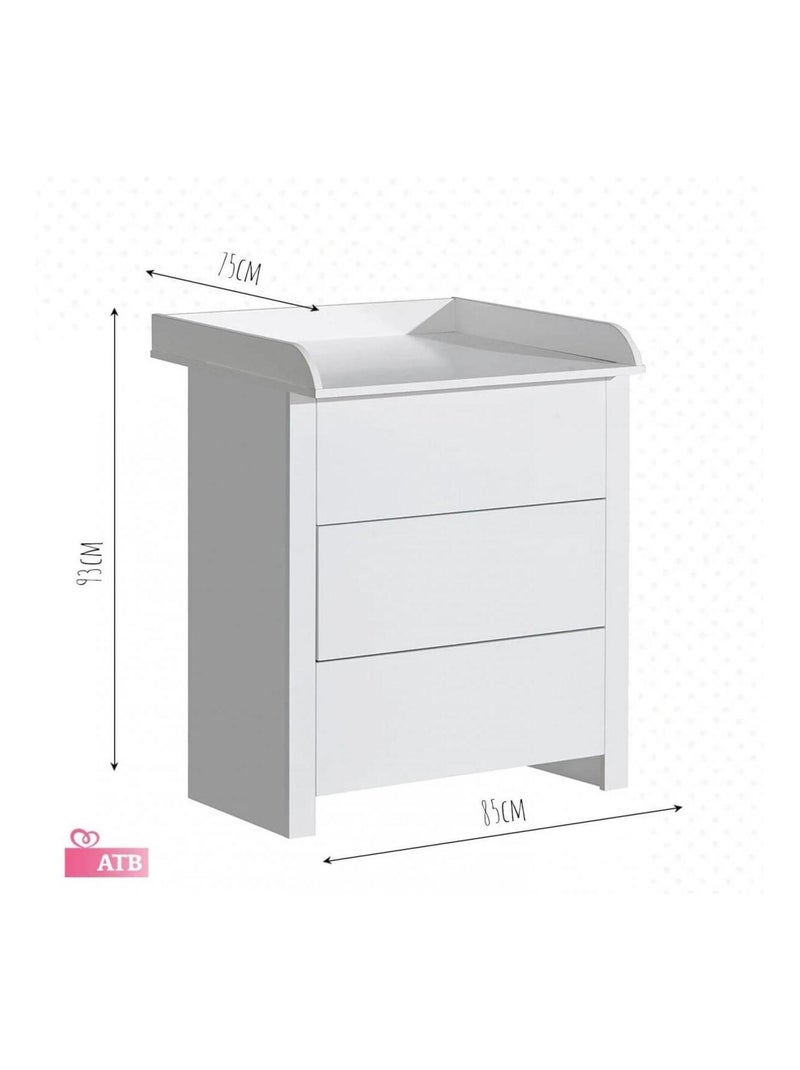 Commode table à langer Basic Gris - Kiabi