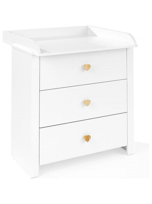 Commode table à langer Petit Coeur - Kiabi
