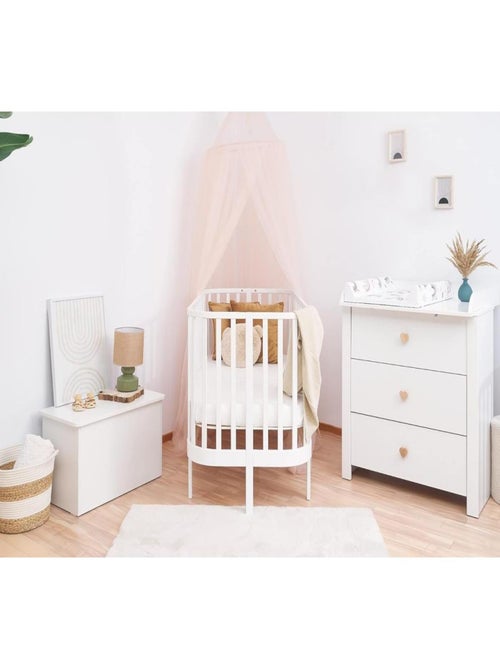 Commode table à langer Petit Coeur - Kiabi