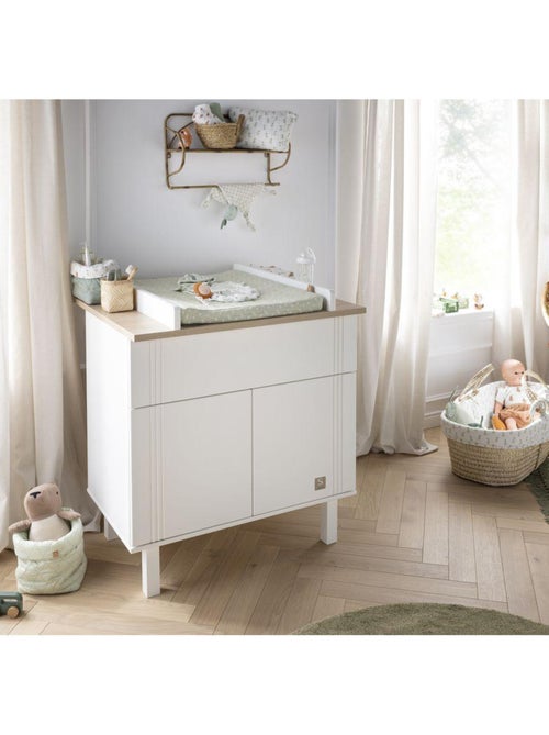 Commode un tiroir et 2 portes avec rainures - SAUTHON - Kiabi