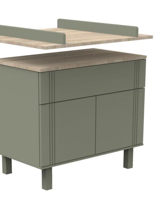 Commode un tiroir et 2 portes avec rainures - SAUTHON - Kiabi